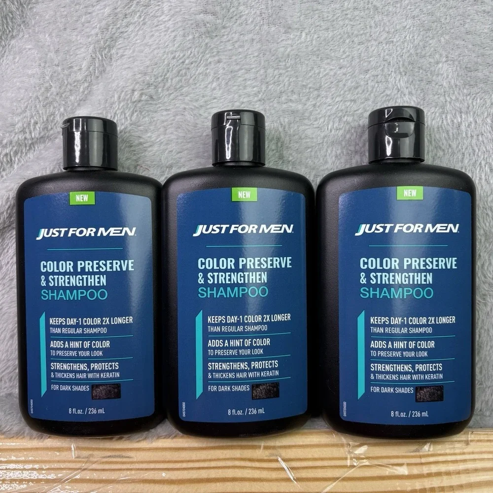 Just for Men Color Shampoo Dark Shades 3 Pack Medium Dark Brown To Jet Black